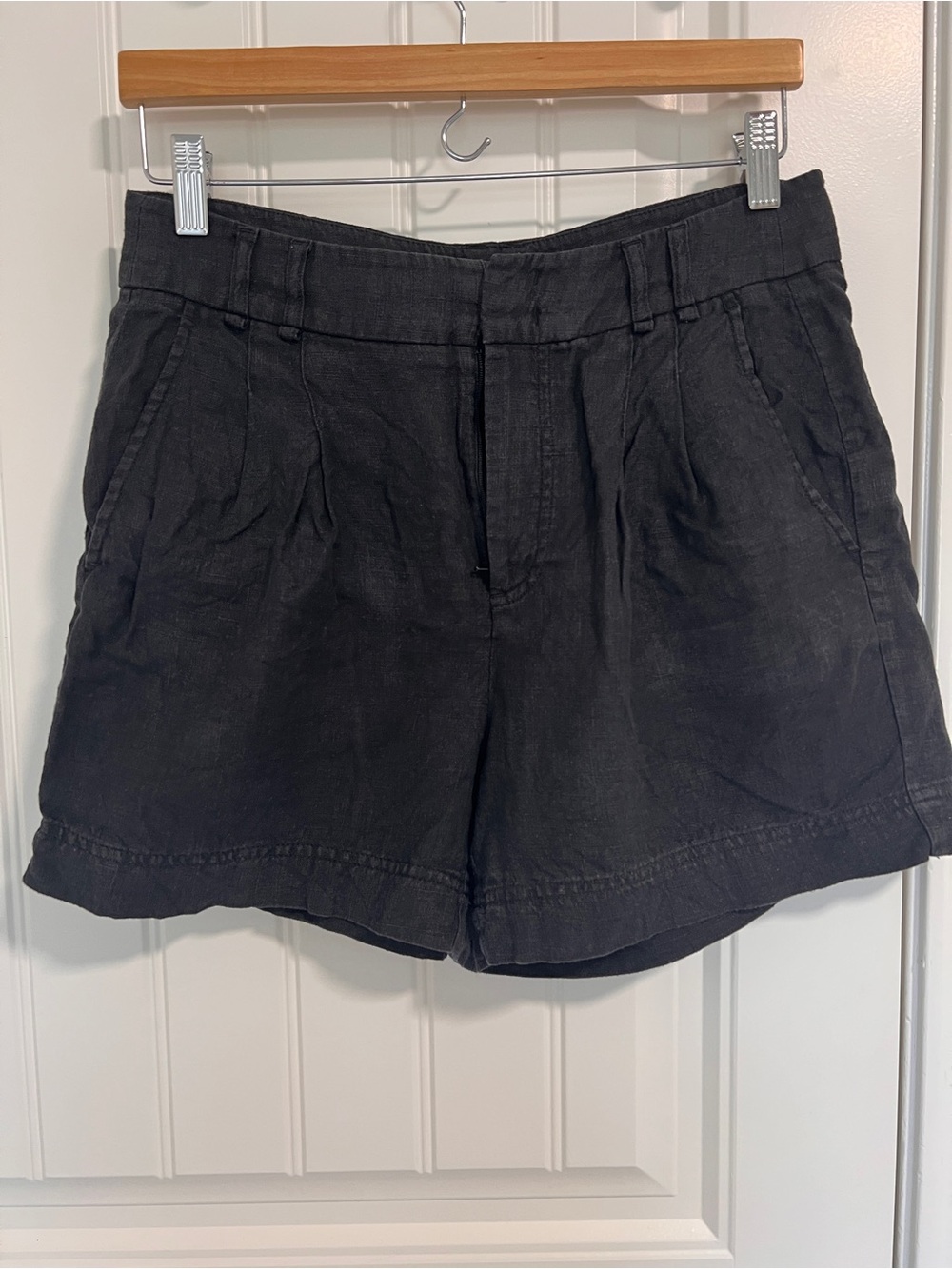 Free People Casual Black Women's Linen Shorts Size 2